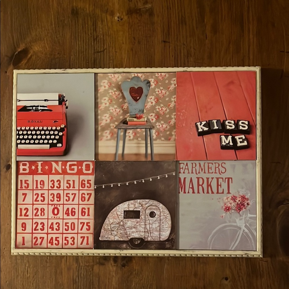 Red Nostalgia by Mandy Lynne Vintage Style Wall Art 12 1/2 x 16 1/2